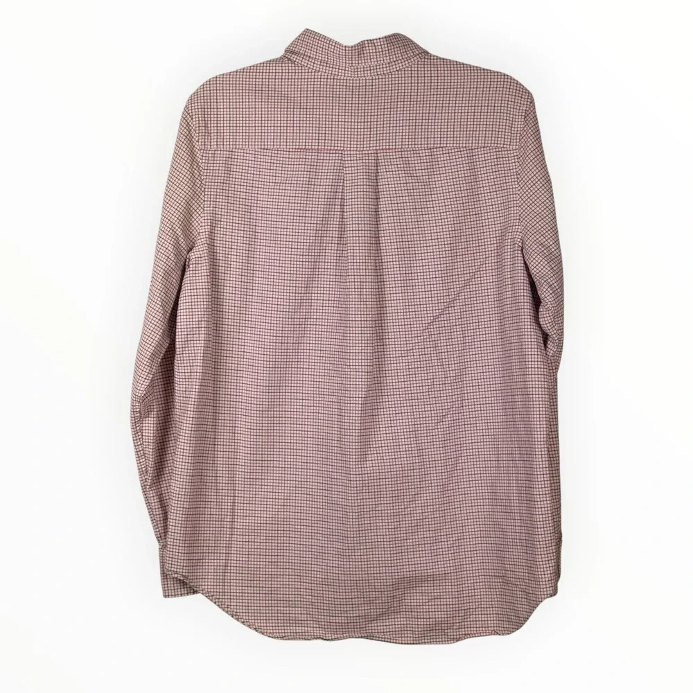 Ralph Lauren Button Down Boys XL 18-20 Pink Plaid Cotton Signature‎ Pony Shirt